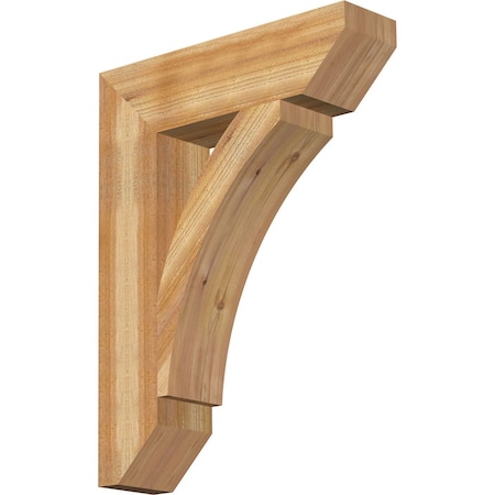 Ekena Millwork Thorton Slat Rough Sawn Bracket, Western Red Cedar, 6"W x 24"D x 32"H BKT06X24X32THR06RWR